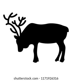 
Stag silhouette on white background
