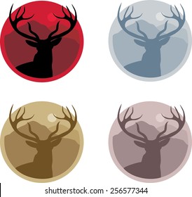 Stag silhouettes
