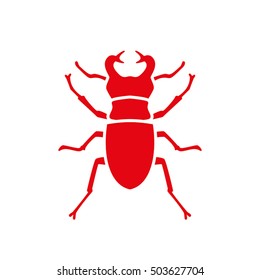 stag-beetle icon vector EPS 10, abstract sign flat design,  illustration modern isolated badge for website or app - stock info graphics