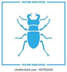 stag-beetle icon vector EPS 10, abstract sign flat design,  illustration modern isolated badge for website or app - stock info graphics