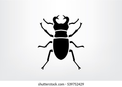 stag-beetle icon vector EPS 10, abstract sign flat design,  illustration modern isolated badge for website or app - stock info graphics