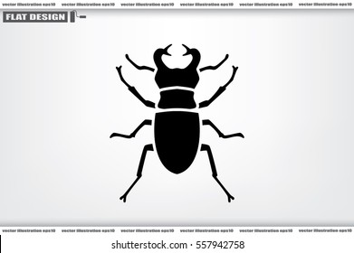 stag-beetle icon vector EPS 10, abstract sign flat design,  illustration modern isolated badge for website or app - stock info graphics.