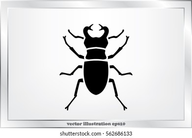 stag-beetle icon vector EPS 10, abstract sign flat design,  illustration modern isolated badge for website or app - stock info graphics. 
