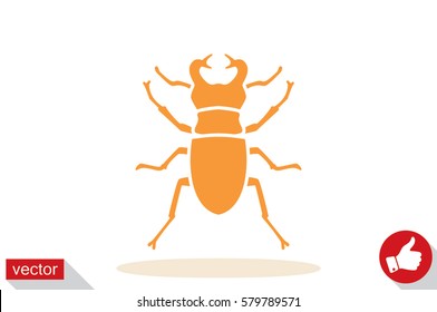 stag-beetle icon vector EPS 10, abstract sign flat design,  illustration modern isolated badge for website or app - stock info graphics.