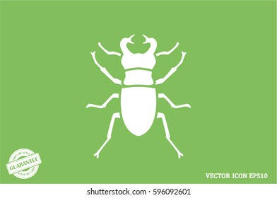 stag-beetle icon vector EPS 10, abstract sign flat design,  illustration modern isolated badge for website or app - stock info graphics