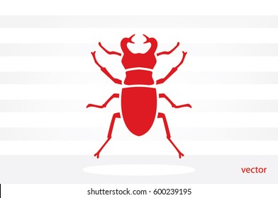 stag-beetle icon vector EPS 10, abstract sign flat design,  illustration modern isolated badge for website or app - stock info graphics