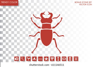 stag-beetle icon vector EPS 10, abstract sign flat design,  illustration modern isolated badge for website or app - stock info graphics