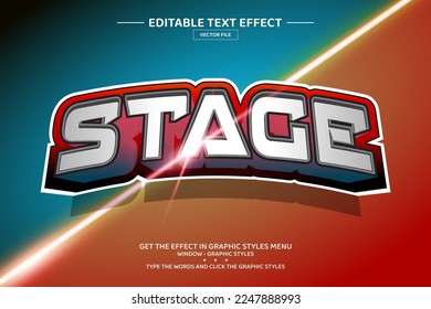 Stage 3D editable text effect template