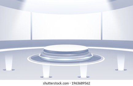 Stage for awards ceremony. Vector illustration