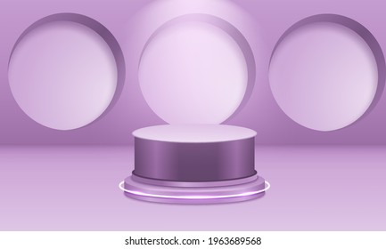 Stage for awards ceremony. Vector illustration