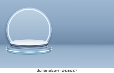 Stage for awards ceremony. Vector illustration