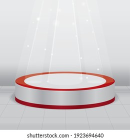 stage background mockup white light