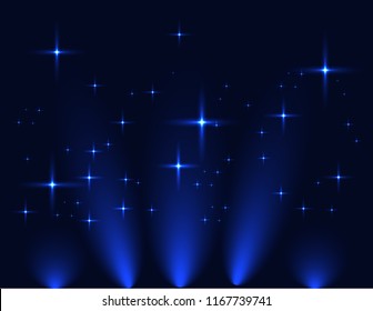 Stage blue lighting