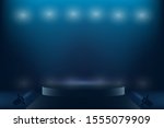 
Stage and blue lights shining.blue back ground.ligts in the night.lights on dark.