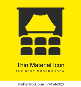 Stage bright yellow material minimal icon or logo design