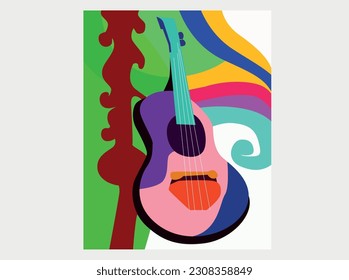 The stage is the centerpiece of any music concert. It should be large enough to accommodate the performers and their equipment, This encompasses all of the elements Colorful music background