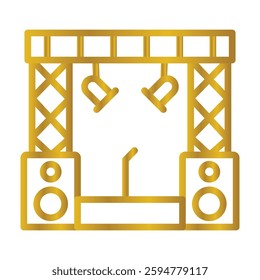 Stage Color gradient illustration vector icon which can easily modify or edit 