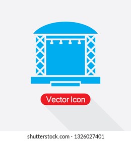 Stage Constructions Icon, Scene Icon,Concert Stage Icon Vector Illustration Eps10