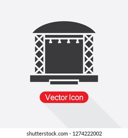 Stage Constructions Icon, Scene Icon Vector Illustration Eps10