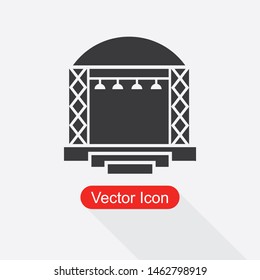 Stage Constructions Icon, Scene Icon Vector Illustration Eps10