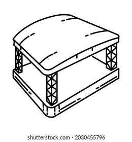 Construcciones de etapa para el vector de conjunto de iconos dibujado a mano del equipo de la parte.
