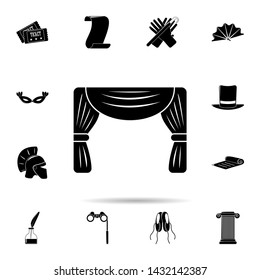 stage curtain icon. Universal set of cinema and teatr for website design and development, app development