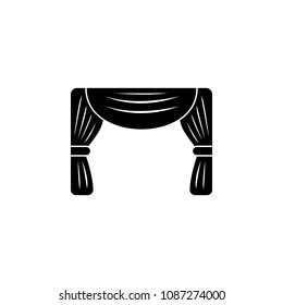 stage curtain illustration. Element of theter for mobile concept and web apps. Detailed stage curtain icon can be used for web and mobile. Premium icon on white background