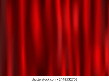Stage curtain. Red velvet curtain for circuses, theatres, sets and clubs. For ceremonies on Broadway. Vector