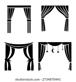 Stage Curtain Vector Illustration design 