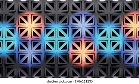 Stage Decor 20. 3d Illustration.
Pattern background with spot light on it