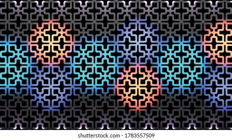 Stage Decor 5. 3d Illustration.
Pattern background with spot light on it
