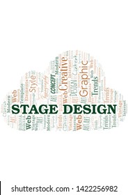 Stage Design word cloud. Wordcloud made with text only.