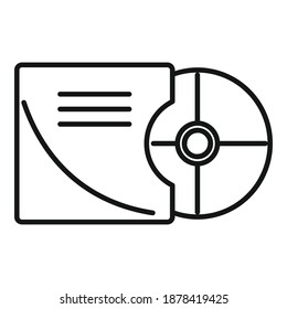Stage director cd icon. Outline stage director cd vector icon for web design isolated on white background