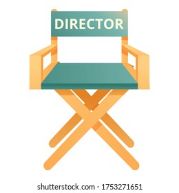 Stage director chair icon. Cartoon of stage director chair vector icon for web design isolated on white background
