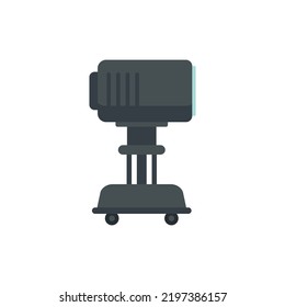 Stage director light device icon. Flat illustration of stage director light device vector icon isolated on white background