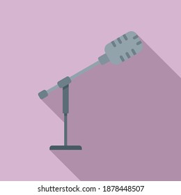 Stage director microphone icon. Flat illustration of stage director microphone vector icon for web design