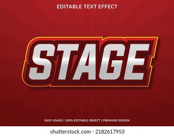 stage editable text effect template with abstract background use for business logo and brand