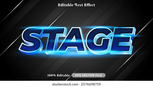 Stage editable text effect vibrant modern color shiny. Text style effect. Editable fonts vector files
