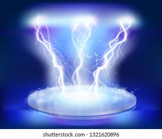 Stage effects. Heat lighting. Electric energy. Vector illustration.