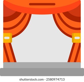 Stage Flat Illustration Vector Design