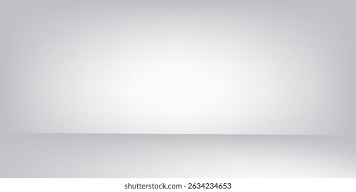 Stage floor and walls light gray and gradient soft style studio room pattern