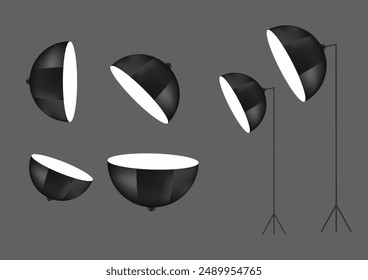 Stage Focus: A Dramatic Spotlight Vector Illustration. Vector spotlight. Light beam. Spotlight effect. Vector graphic.