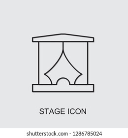 stage icon . Editable line stage icon from entertainment. Trendy stage icon for web and mobile.