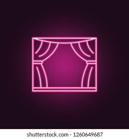 stage icon. Elements of Spotlight stage in neon style icons. Simple icon for websites, web design, mobile app, info graphics