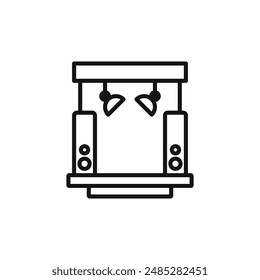 Escenario icono logo signo Vector contorno