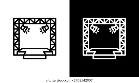 Stage With Icon Set Design