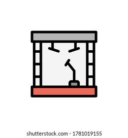 Stage icon. Simple color with outline vector elements of rock n roll icons for ui and ux, website or mobile application