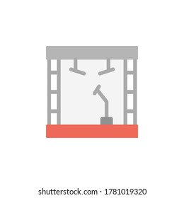 Stage icon. Simple color vector elements of rock n roll icons for ui and ux, website or mobile application
