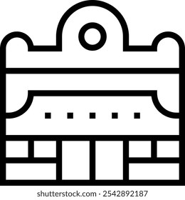 stage icon. Thin linear style design isolated on white background