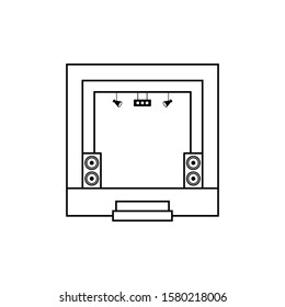 stage icon in trendy flat design